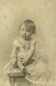 France Paris Bebe Bambin Portrait ancienne Photo CDV Albert Courrier 1890 #2