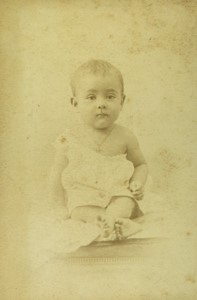 France Paris Bebe Bambin Portrait ancienne Photo CDV Albert Courrier 1890 #3