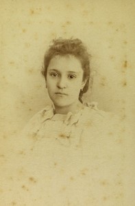 France Paris Jeune Fille Portrait Portrait ancienne Photo CDV Albert Courrier 1890