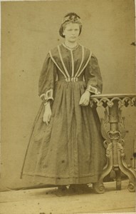 Tchequie Turnov Femme nom manuscrit au dos ancienne Photo CDV Antonin Krticka 1865 #2