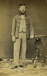 Czechia Turnov Man standing Josef Boukal Old CDV photo Antonin Krticka 1864