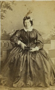 Czechia Arnau Hostinné Woman posing Old CDV photo Pitzek 1865