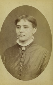 Czechia Jilemnice Woman portrait Old CDV photo Bartone 1880