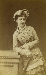 Czechia Jilemnice Woman Milada Krause? Old CDV photo Bartone 1883