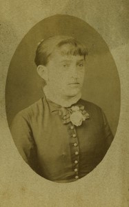 Czechia Pardubice Woman posing Zdenka Old CDV photo Glockner 1880