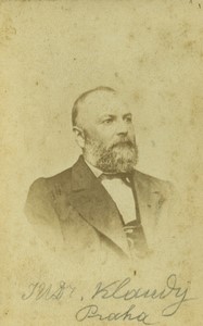 Czechia Prague Karel Leopold Klaudy portrait Old CDV photo Dite Kober 1870