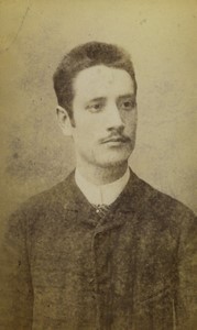 Poland Poznań Posen Young Man posing Old CDV photo Mirska 1870