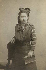 Poland Poznań Posen Young Woman posing Old CDV photo Victoria 1917