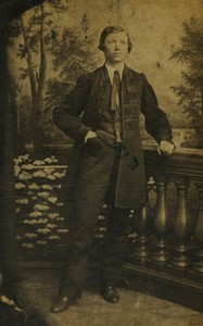 Poland Thorn Young Man standing Old CDV photo Julius Liebig 1870