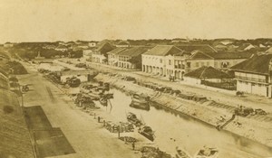 Cochinchina Vietnam Saigon Rigault de Genouilly Street Old CDV photo Gsell 1870