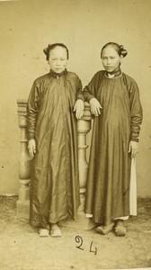 Cochinchina Vietnam Saigon Annamite Women Old CDV photo Emile Gsell 1870
