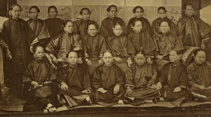 Cochinchina Vietnam Saigon Chinese Women Group Old CDV photo Emile Gsell 1870