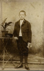 France Named Young Boy posing Felix Dervaux Old CDV photo 1900's #2