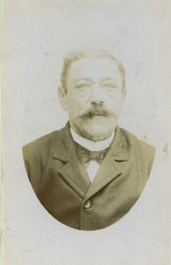 France Older Man Portrait moustache Old CDV photo 1900 #1
