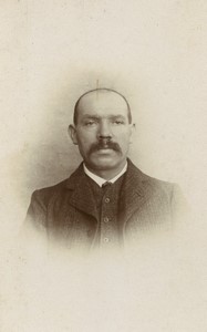 France Portrait d' Homme Moustachu ancienne Photo CDV 1900 #2