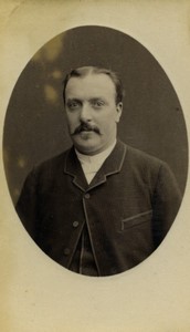 France Portrait d' Homme Moustachu ancienne Photo CDV 1890 #3