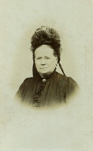 France Woman wearing Coif bonnet? Old CDV photo 1900