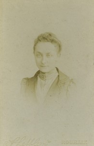 France Roubaix Tourcoing Woman Portrait Old CDV photo Shettler 1900