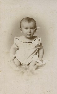 France Tourcoing Baby posing Old CDV photo Huisman 1900 #2