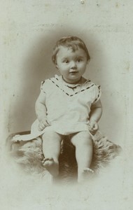 France Tourcoing Baby posing Old CDV photo Huisman 1900 #3