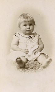France Tourcoing Baby posing Old CDV photo Huisman 1900 #4
