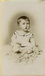 France Tourcoing Baby posing Old CDV photo Huisman 1900 #6