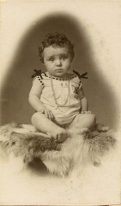 France Tourcoing Baby posing Old CDV photo Huisman 1900 #7