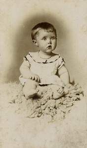 France Tourcoing Baby posing Old CDV photo Huisman 1900 #8