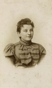 France Tourcoing Woman Portrait Old CDV photo Huisman 1900 #2