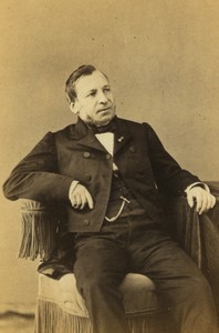 France Paris Banquier Homme de Presse Jules Mires Le Petit Journal ancienne photo CDV Delton 1865