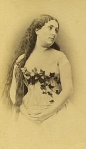 France Canadian Tragedy Actress Abingdon old photo CDV Liebert 1860's