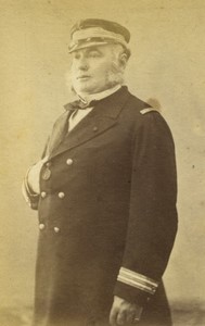 France Marine Militaire Commandant C. F. Le Helloco ancienne photo 1873
