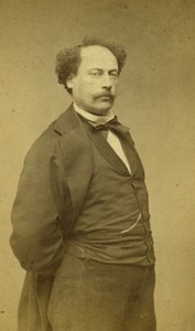 France Paris Alexandre Dumas Fils writer Old CDV photo Légé Carjat 1870