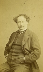 France Paris Alexandre Dumas Fils writer Old CDV photo Nadar 1870
