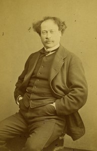 France Paris Alexandre Dumas Fils writer Old CDV photo Nadar 1875