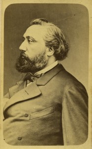 France Paris Leon Gambetta Politician Old CDV photo Appert 1870
