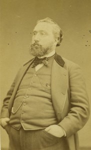 France Paris Leon Gambetta Politician  Old CDV photo Carjat 1870 #2