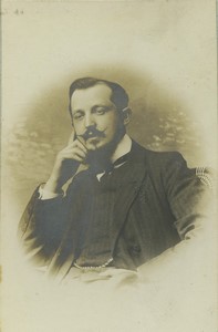 France Man with Nice Moustache Portrait Old CDV photo 1900 #1