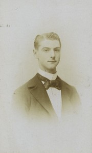 France Jeune Homme Norbert Dervaux ancienne Photo CDV 1890