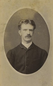 France Tourcoing Man Portrait Moustache Old CDV photo Clement 1880