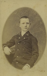 France Tourcoing Young Boy in Uniform Old CDV photo Clement 1880