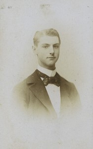 France Roubaix Jeune Homme ancienne Photo CDV Nys 1880