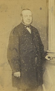 France Roubaix Homme Debout Favoris ancienne Photo CDV Kips de Coppin 1880