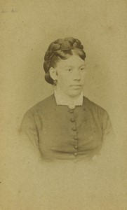France Roubaix Woman Portrait Old CDV photo Kips de Coppin 1880