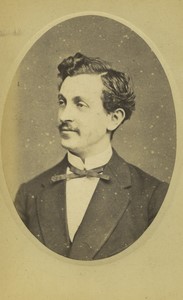 France Paris Man Portrait Moustache Old CDV photo Bureau 1870