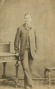 Victorian Fashion Young Man Standing St Austell old Orchard CDV Photo 1880