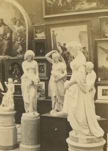 Roman Art Statues Exhibit 1867 Paris World's Fair Leon & Levy Old CDV Photo