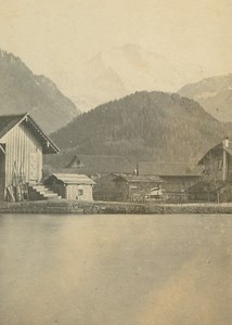 Interlaken La Jungfrau Chalet Mountain Lake Swiss Alps Ad Braun CDV Photo 1860