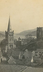 Bacharach Church & Wernerkapelle Germany Ad Braun old CDV Photo 1860