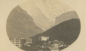 Interlaken & Jungfrau Mountain Swiss Alps old Anonymous CDV Photo 1865